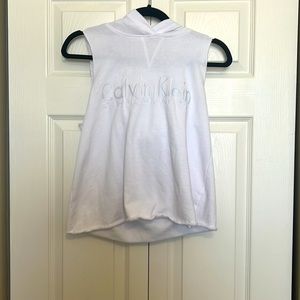Calvin Klein active wear top with hoodie attached